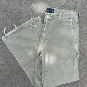 Abercrombie Green Distressed Pants